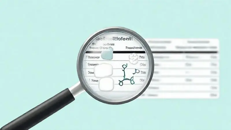 Ilustração conceitual sobre como analisar a lista de ingredientes do whey de caixinha, com uma lupa focando em açúcares e aditivos.