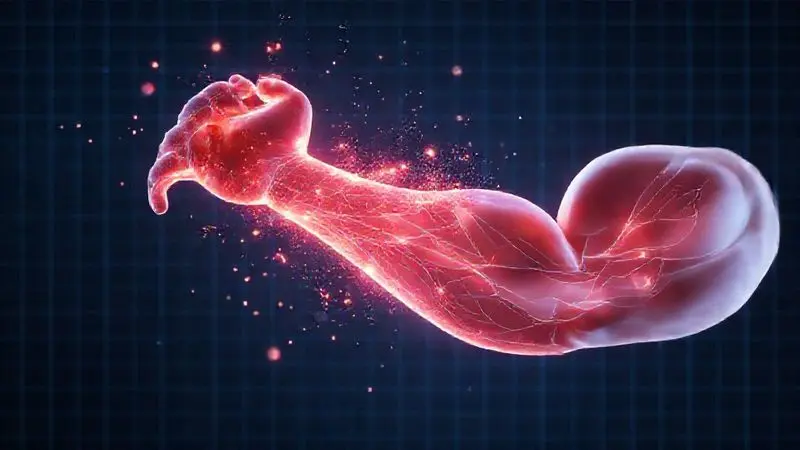 Ilustração conceitual dos benefícios do Waxy Whey, mostrando a recuperação e o crescimento muscular de forma artística.