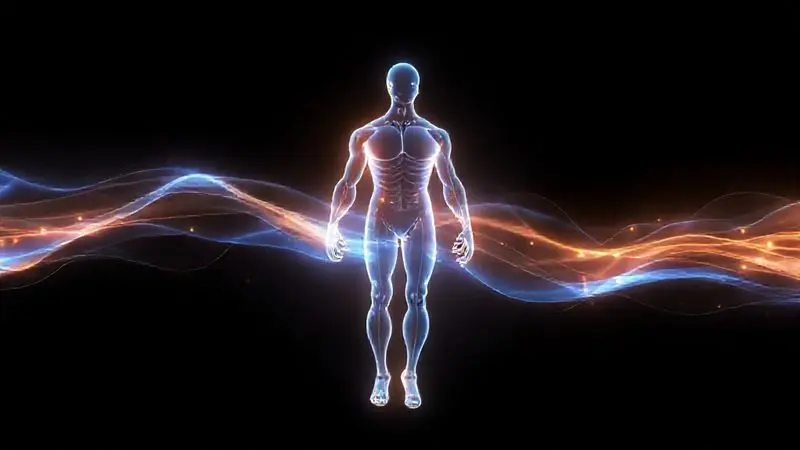 Ilustração conceitual dos benefícios do Whey Protein Shark Pro, mostrando energia e recuperação muscular para uma vida mais saudável.