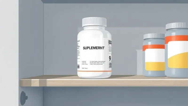 Ilustração sobre o armazenamento correto do whey protein, com o pote guardado em um local fresco, seco e ao abrigo da luz.