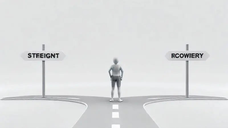 Ilustração conceitual de uma pessoa escolhendo entre diferentes caminhos de treino para decidir qual o melhor Whey Atlhetica para seus objetivos.