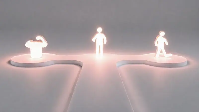 Ilustração 3D de uma balança conceitual pesando diferentes fatores para ajudar a escolher o tipo de whey Black Skull ideal para seus objetivos.