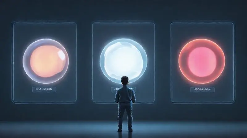 Ilustração de uma pessoa escolhendo entre diferentes tipos de suplementos, simbolizando como escolher o whey protein ideal para suas metas.