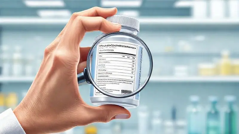 Ilustração de uma pessoa analisando o rótulo de um suplemento com uma lupa, destacando a importância de escolher um whey protein seguro.