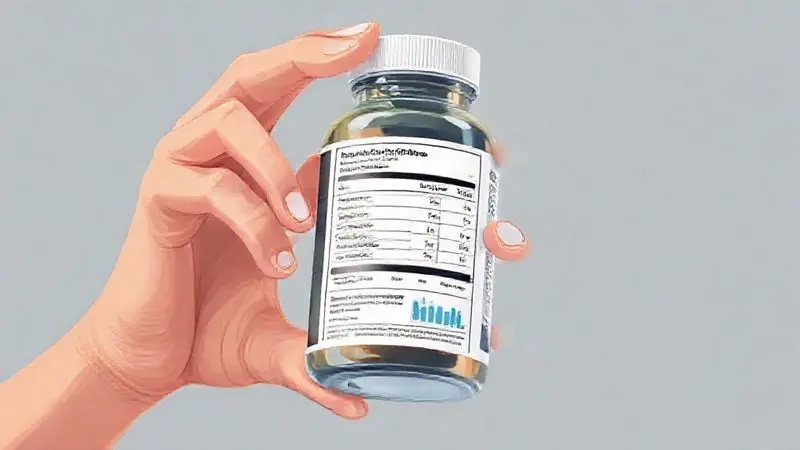 Ilustração de uma pessoa lendo o rótulo de um suplemento de whey para fazer uma escolha segura e informada para sua dieta.