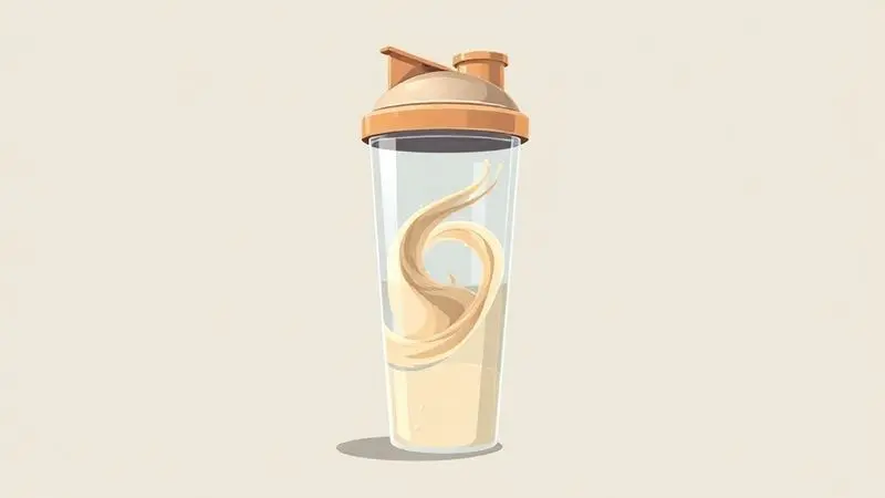 Ilustração artística de uma coqueteleira preparando um shake de whey, demonstrando o modo de consumo correto do suplemento.