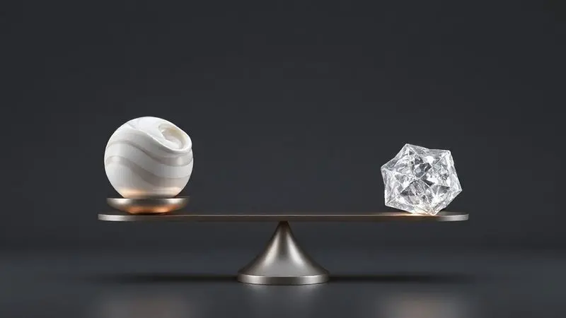 Ilustração conceitual de uma balança comparando whey protein e creatina, ajudando na escolha entre os dois suplementos.