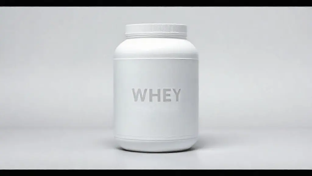 Pote de whey protein seguro para quem amamenta, em um ambiente de estúdio limpo e profissional, simbolizando a escolha ideal para lactantes.