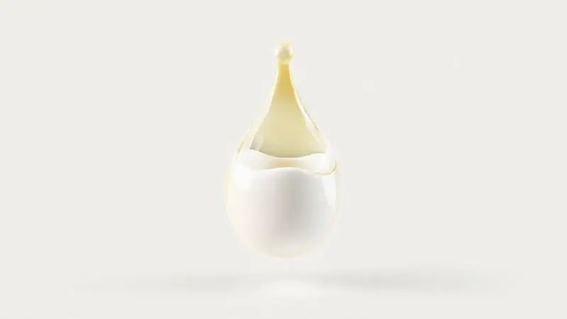 Ilustração conceitual do processo de extração do whey protein a partir do leite, mostrando a separação do soro e da caseína.