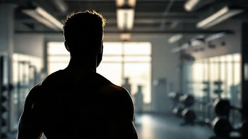 Ilustração de uma pessoa atlética em um ambiente de academia, representando para quem o whey protein gourmet é indicado para melhorar o desempenho.