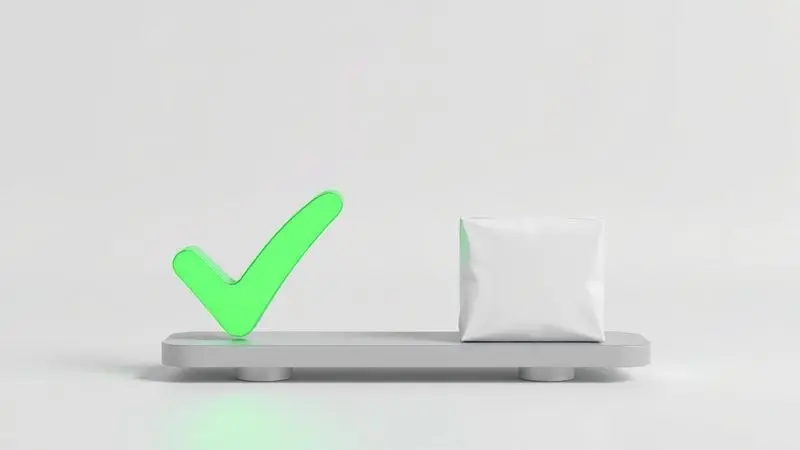 Ilustração 3D de um selo de veredito positivo, simbolizando a conclusão da análise se o Whey Evolution Nutrition vale a pena.