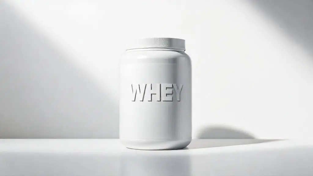 Pote de Whey Pro da Max Titanium em uma análise completa para saber se o suplemento é bom, destacando a embalagem do produto em um fundo de estúdio.