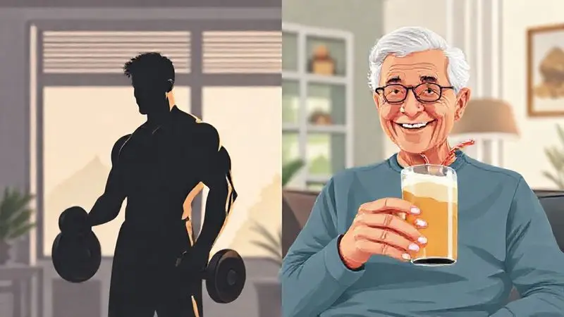 Ilustração conceitual mostrando que whey protein não é apenas para atletas, mas também para recuperação e saúde geral.