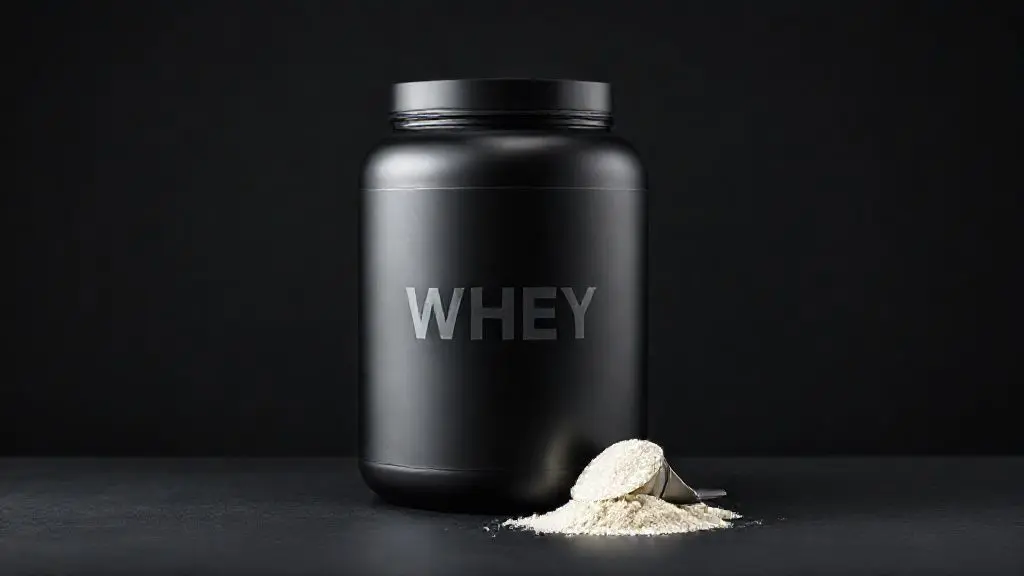 Análise completa do Whey Shark Pro mostrando um pote do suplemento de proteína em um fundo de estúdio, destacando sua qualidade e textura em pó.